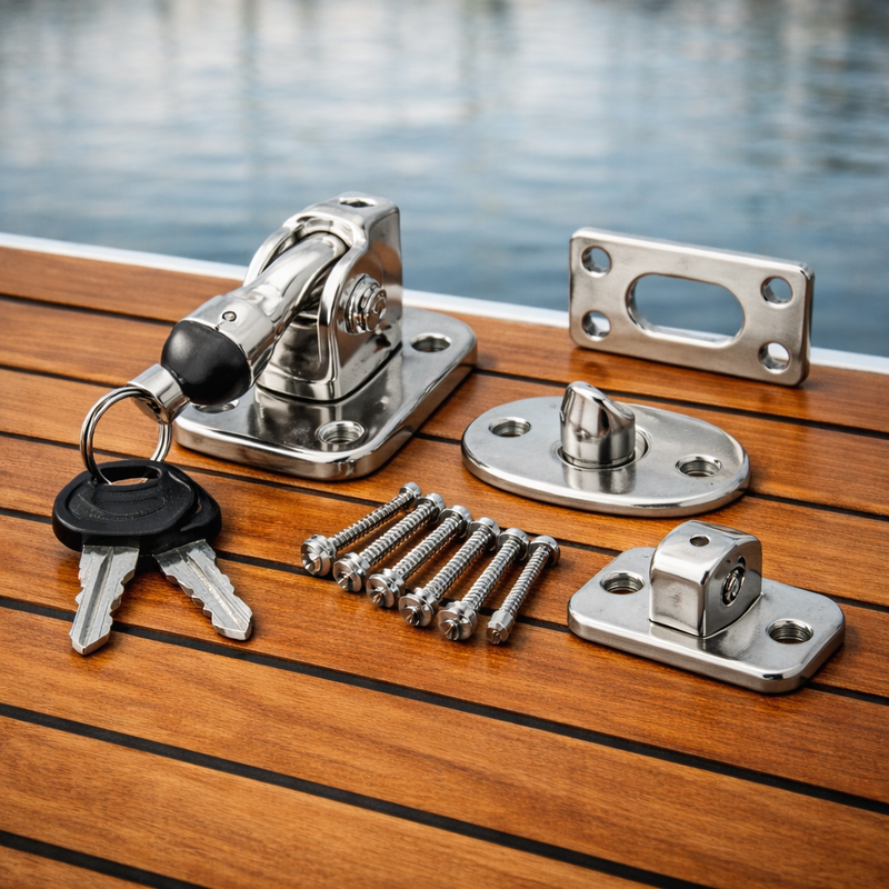 Marine Back Door/Window Latch Kit - 4-Piece Set