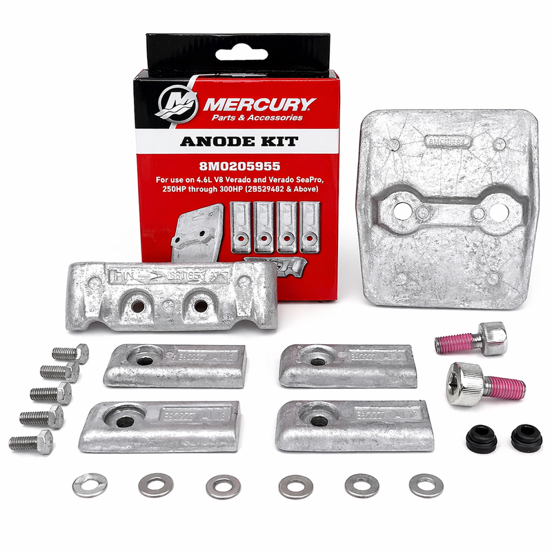 Mercury OEM Aluminum Anode Kit V8 Verado 250-300HP 8M0205955