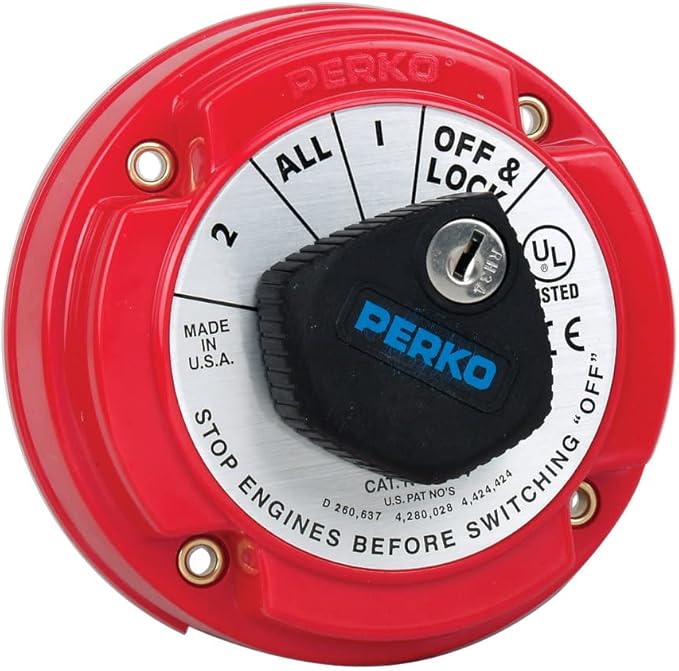 Perko Battery Selector Switch 8504-DP with Field Disconnect & Key Lock (PER 8504-DP)