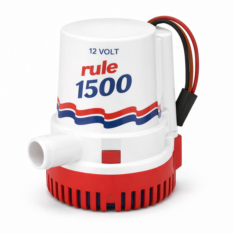 Rule 12V 1500 GPH Bilge Pump - High-Capacity Marine Water Removal