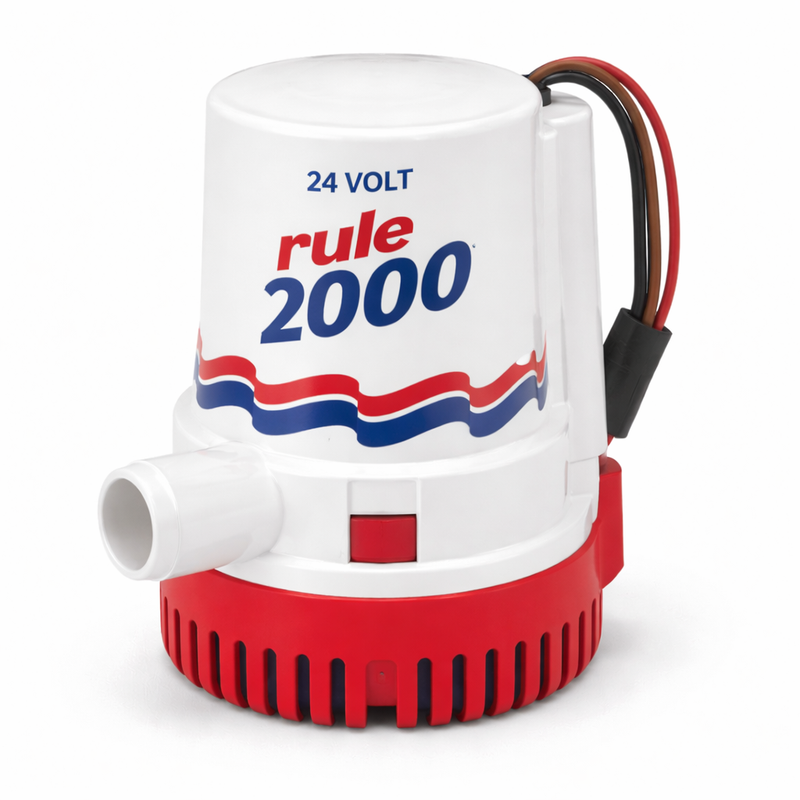24V 2000 GPH Bilge Pump - High-Capacity Marine Water Removal