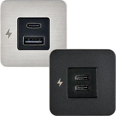 Scanstrut Usb-a/c Charge Sockets - Usb-a/c Int Sckt 12/24V Brsh/s | SC-TILE-11