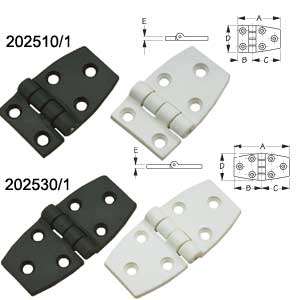 ZYTEL DOOR HINGE-BLACK