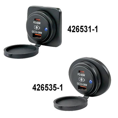 OVL SURF MNT USB3/C PWR SOCKET