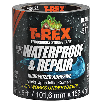 Shurtape Waterproof Repair Tape - T-rex Wtrproof Tape 4" X 5'BLK | WTRPRF-285987