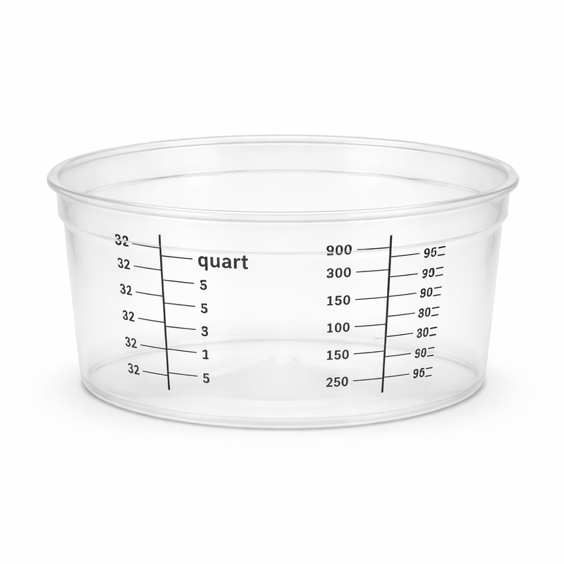 Graduated Mixing Tubs 946ml (1 Quart) - Marine Paint Mixing Container
