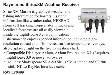 Raymarine SiriusXM Weather Receiver (RAY E70499)