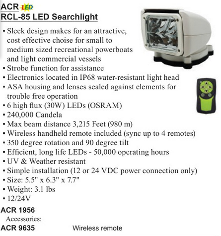 ACR RCL-85 LED Searchlight