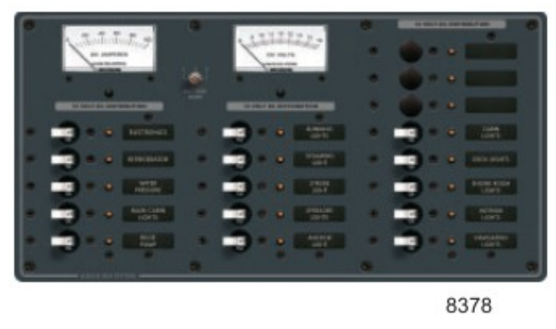 Blue Sea Systems Analog DC Panel 18-Position 8003/8017 12V (BSS 8378)