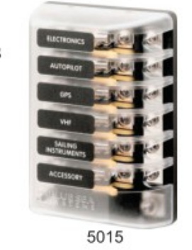 Blue Sea Systems AGC Fuse Block 6-Circuit with Ground Bus (BSS 5015)