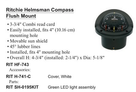 Ritchie Helmsman Compass Flush Mount RIT HF-743