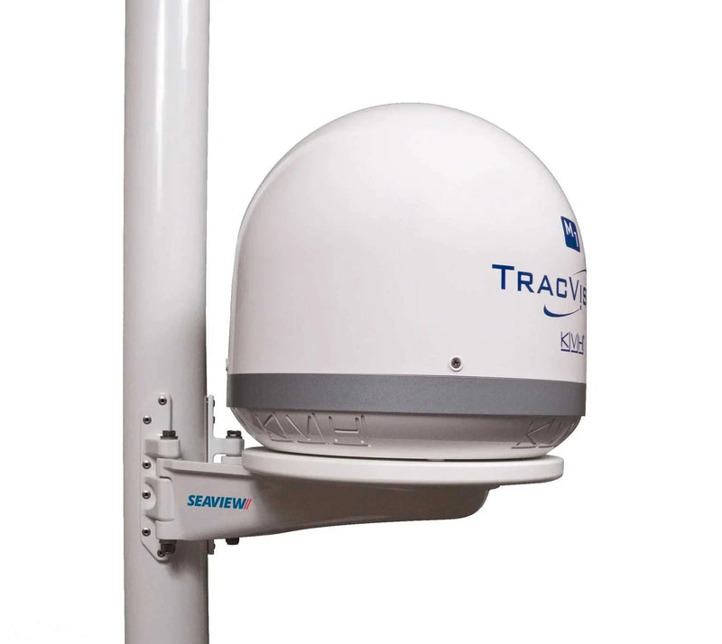 Seaview SM15A mast mount shown installed with satellite dome and mast, both excluded; one selected mast-mount assembly.