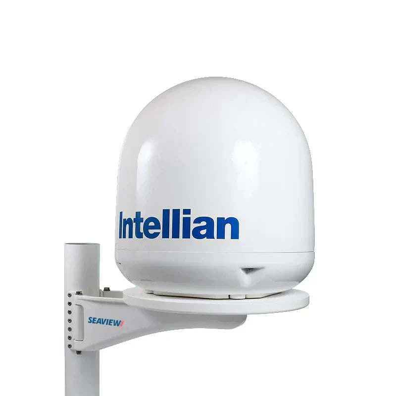 Seaview SM18A mast mount shown installed with satellite dome and mast, both excluded; one selected mast-mount assembly.