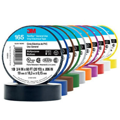 3M Vinyl Tape - 19MMX18M Temflex Tape Orange | 165OR4A