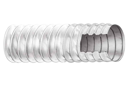 Trident 400 white Polyduct vent hose. Representative construction illustration; one 50 ft box in the selected inside diameter.