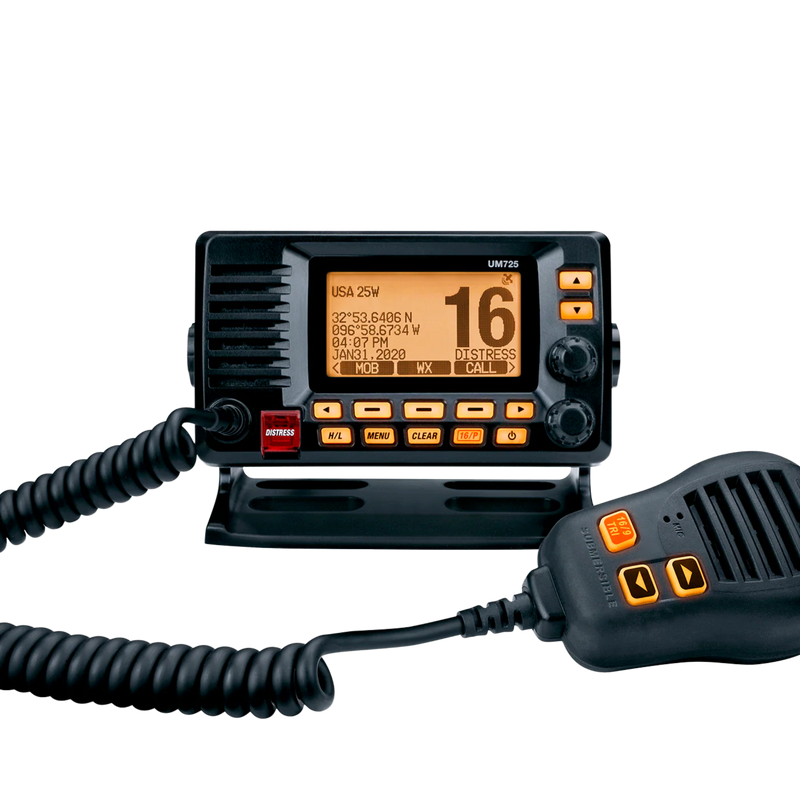 Uniden Standard Horizon GX1400G Fixed Mount VHF Marine Radio – Black (UNI-UM-725GBK)