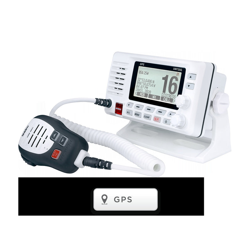 Uniden UM725 Fixed Mount VHF Marine Radio – White (UNI-UM-725)
