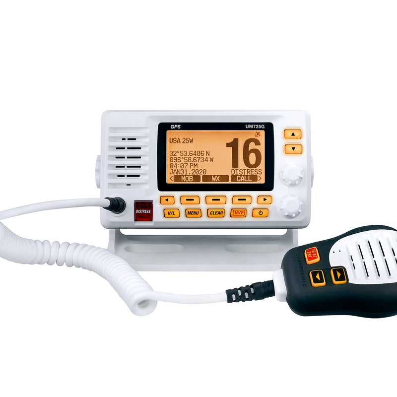 Uniden UM725 Fixed Mount VHF Marine Radio – White (UNI-UM-725)