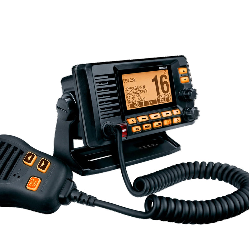 Uniden UM725GBTBK Fixed Mount VHF Marine Radio – Black (UNI-UM-725GBTBK)