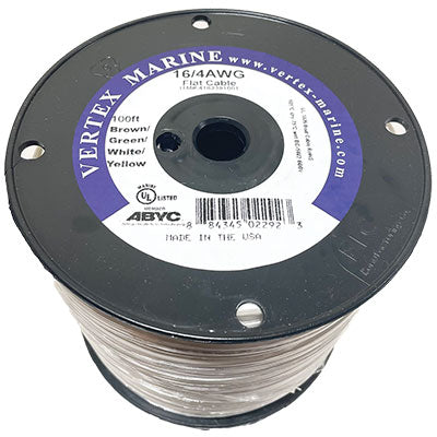 Vertex Flat Trailer Cable - White 16/4 Bgwy Jacket Trailer | 4162391001FT