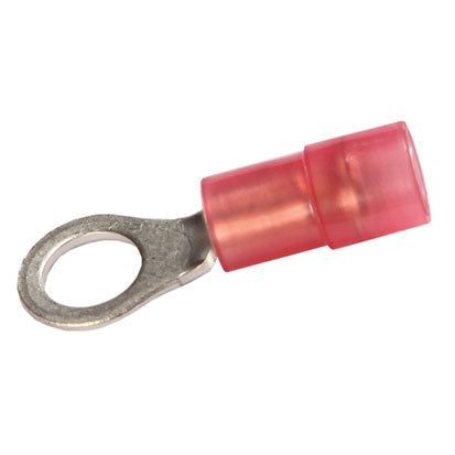 Vertex Nylon Ring Terminals - (100)#8 16-14AWG Term Dbl Crmp | 81775