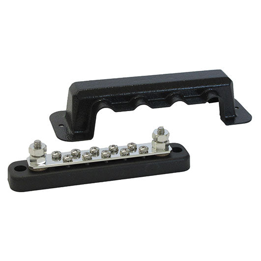 Vertex Screw Busbars - 10 Screw Busbar W/cover 150AMP | 82023