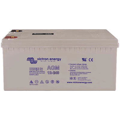 Victron Energy Deep Cycle Agm Batteries - 12V/240AH Agm Deep Cycle Batt Charge Profile: A=14.2 - 6V F=13.5 - 8V | BAT412124081