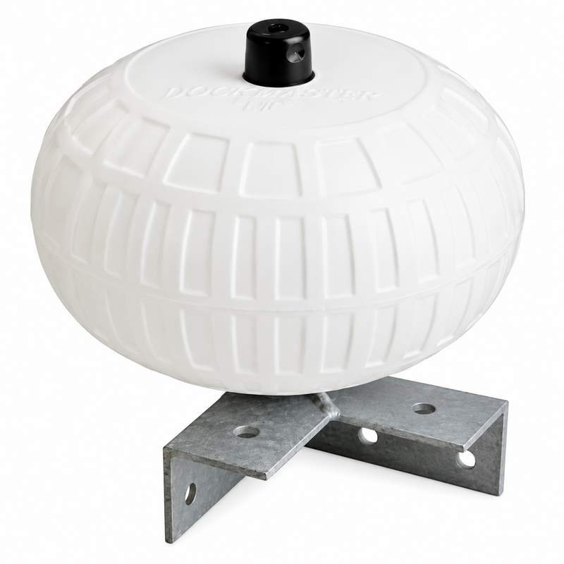 Dock Edge — 9" Inflatable Dock Wheel Corner Mount White — 686-95078F