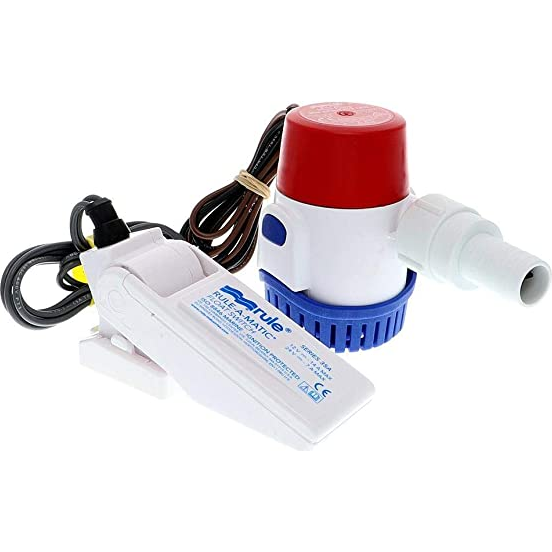 12V 500 GPH Bilge Pump & Switch Combo | RUL-25DA-35A