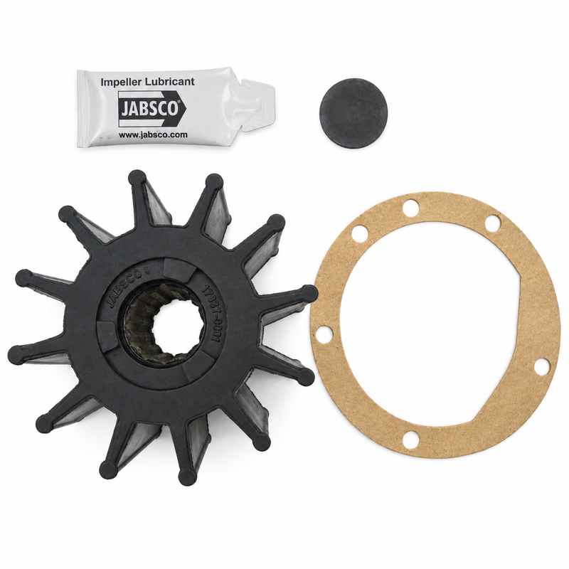 Jabsco 17936-0001-P Profile Q Neoprene Impeller Kit | Large 12-Blade 3-3/4" OD | 1" Spline