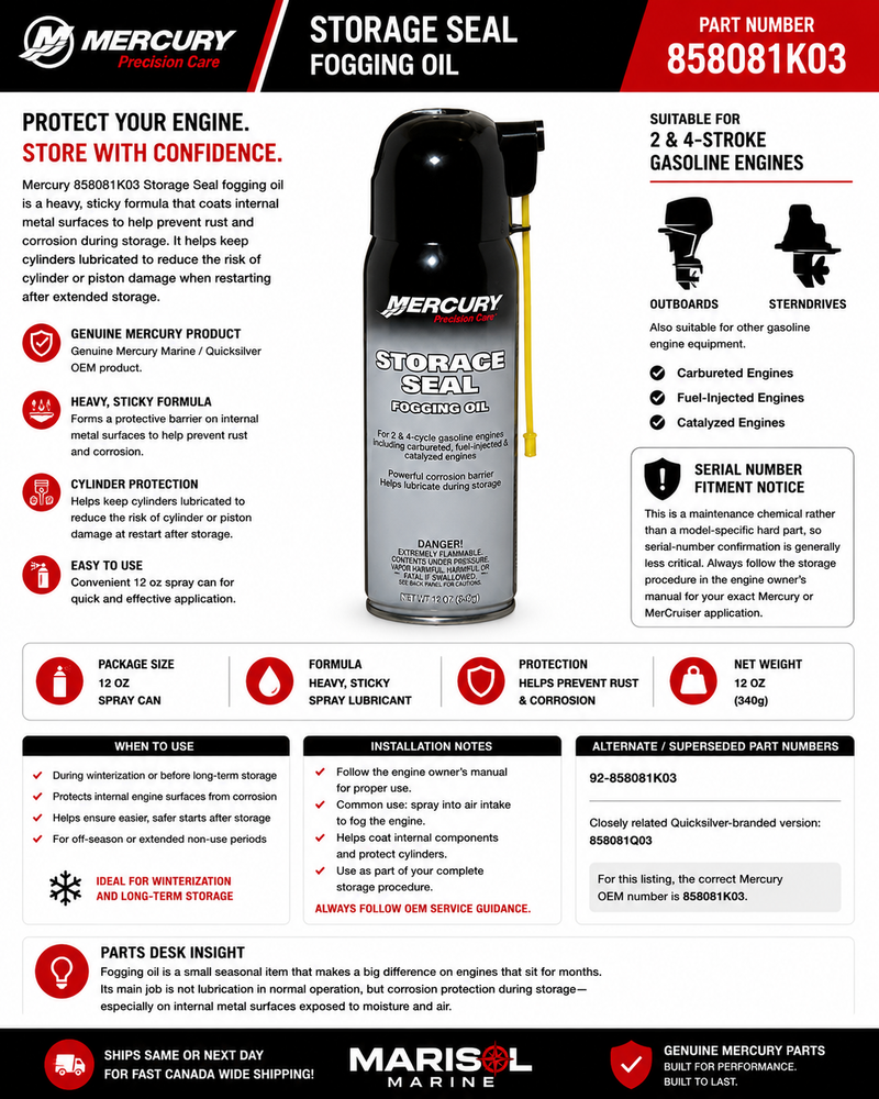 MerCruiser Fogging Oil 858081K03
