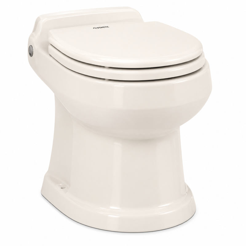 Dometic Sealand VacuFlush Angle-Back Tall Bowl — Bone