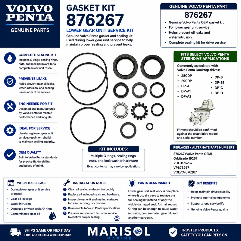 Volvo Penta Gasket Kit 876267