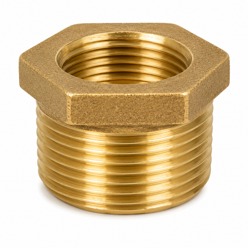 Brass Pipe Bushing 1-1/4" x 3/4" NPT | Marine Plumbing Reducer Fitting