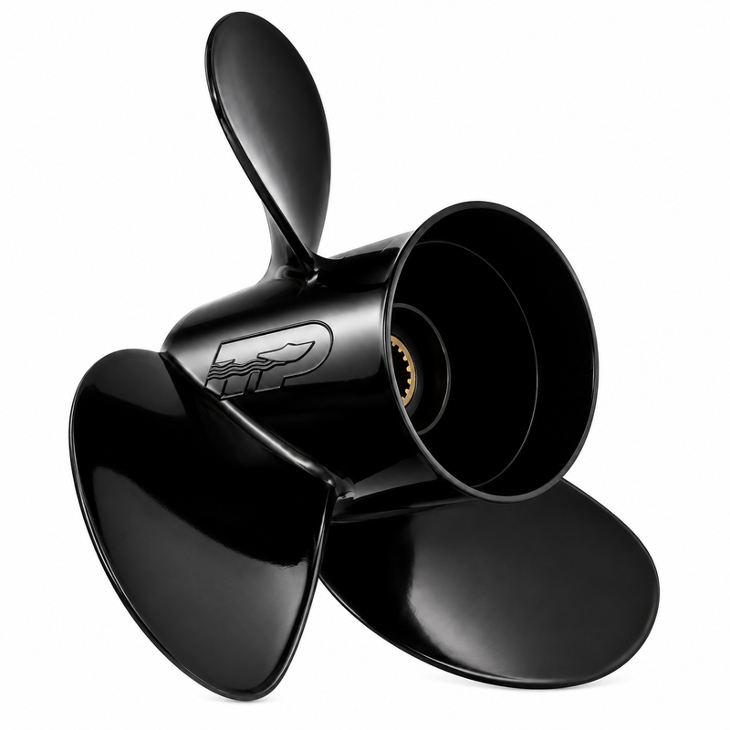 Hustler Propeller 10.125x13 – 3-Blade Aluminum, RH Rotation | 9.9–35hp (3" Gearcase)