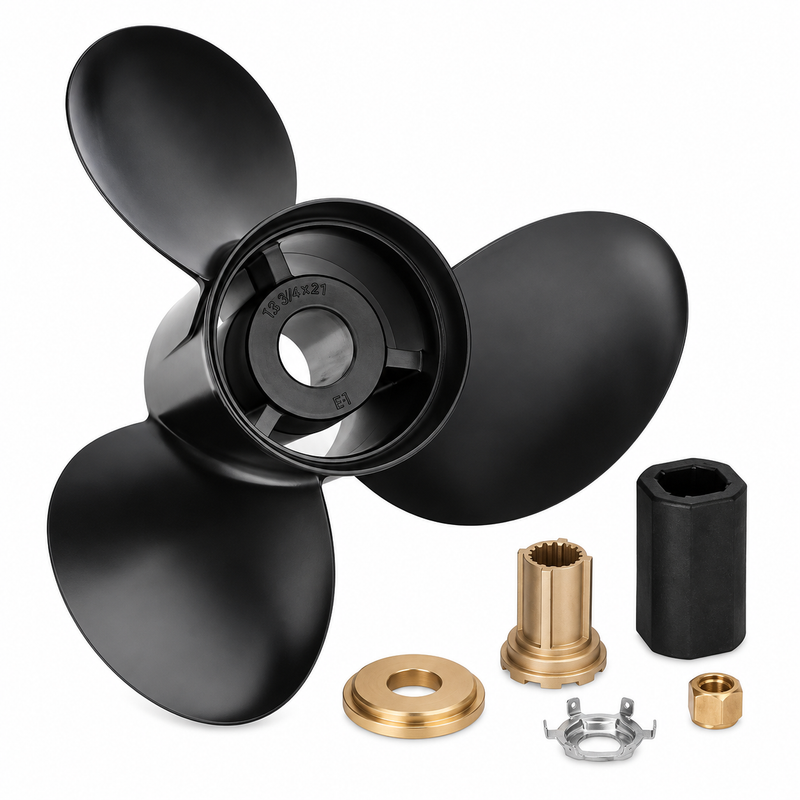 Mercury / Quicksilver Black Max 832832A45 | 14.25 × 21 RH 3-Blade Aluminum Propeller | Alpha One / Bravo One
