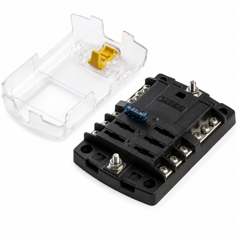 Blue Sea Systems ATO/ATC Fuse Block 6 Circuit with Ground – BSS-5025