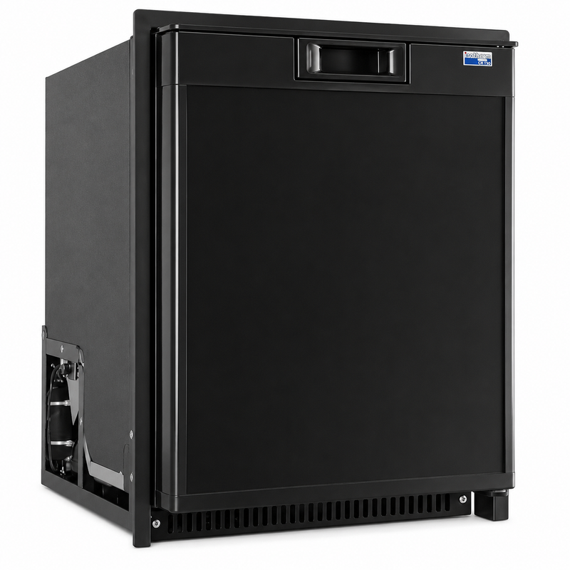 Norcold DC750BB DC Compressor Rerigerator With Freezer, 1.7 Cu Ft, Black