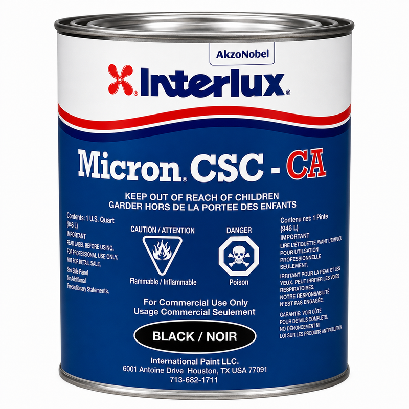 Interlux YBM003QTCA Micron® CSC-CA Bottom Paint, Black Qt.