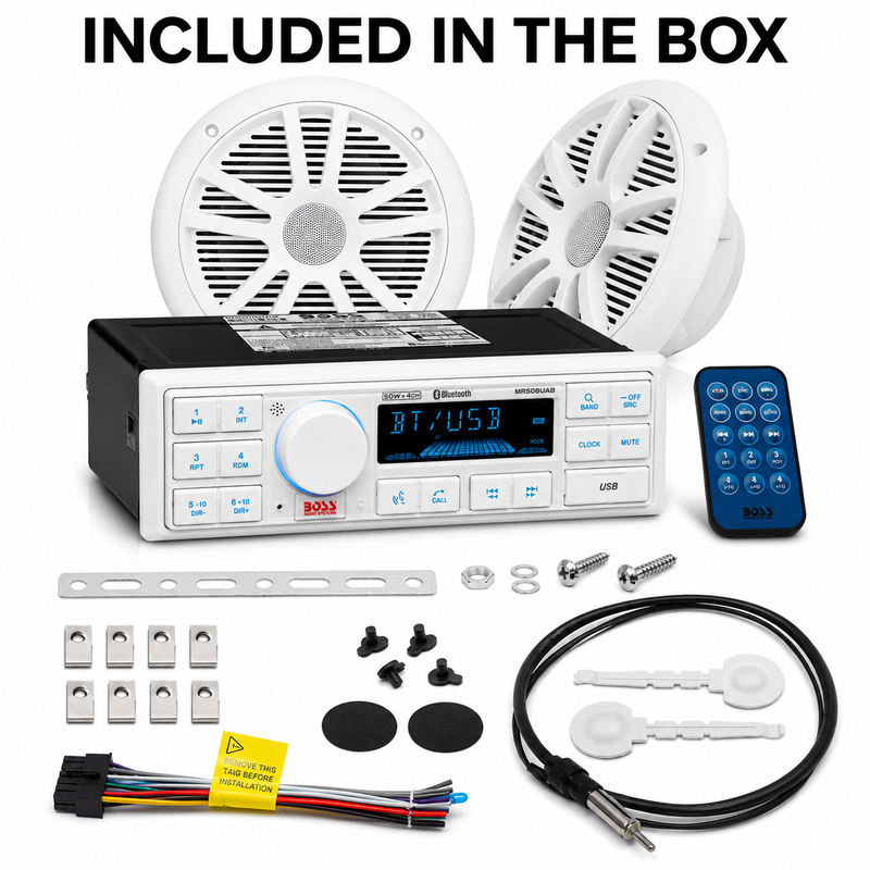 Boss Audio MCK500WB6 Sigle-Din Mech-Less Multimedia Player W/Speakers