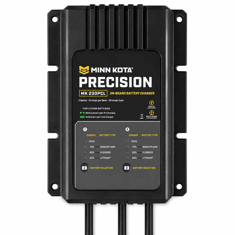 Minn Kota - On-Board Precision Charger 2-Bank 15A - 1832304