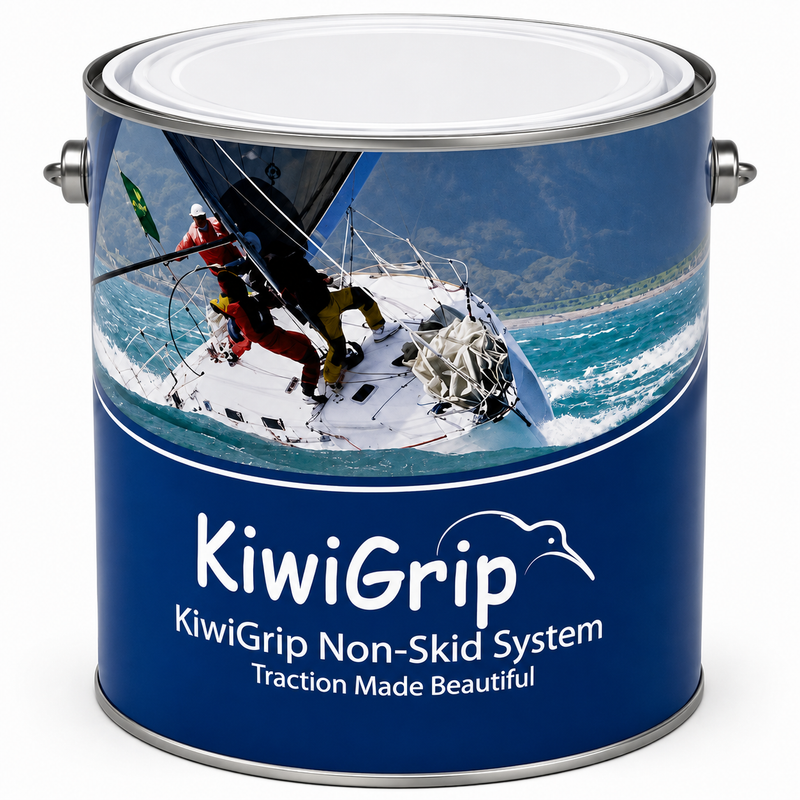 KiwiGrip Non-Skid Deck Coating | Blue | 1 Gallon | Rollable Anti-Slip Surface Treatment