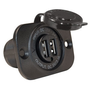 Blue Sea Systems Usb Port Charger - 12V Socket Dual Usb Output-wht | 1016200