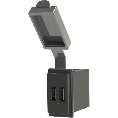 Blue Sea Systems Dual Usb Charger - 12/24V 2USB Charger Sw/mnt | 1039