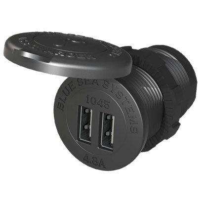 Blue Sea Systems Usb Socket Charger - 12/24V 4.8A 2USB Socket Charg | 1045