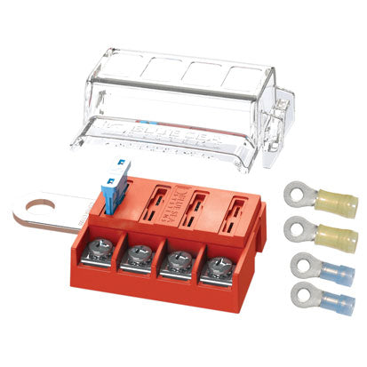 Blue Sea Systems Battery Mount Fuse Block - Fuse Block St-blade Btm 4-CIRC | 5023