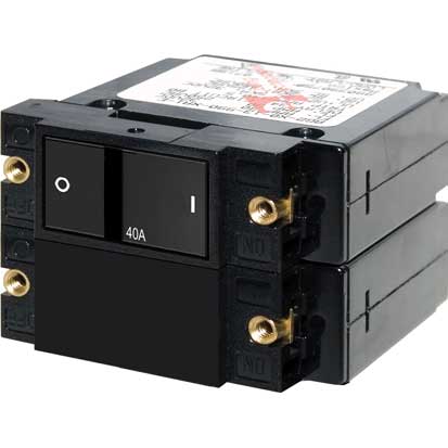 Blue Sea Systems Circuit Breaker - Rocker Breaker Dp 40A Black | 7416