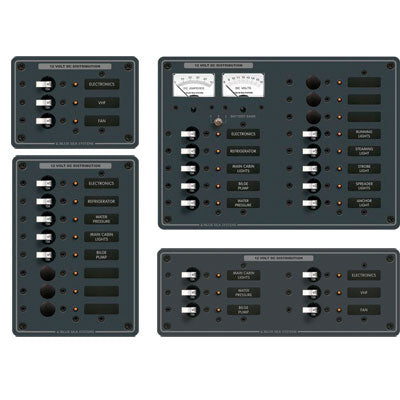 Blue Sea Systems DC Toggle Panels - DC Panel 8POS 5-BREAKER | 8023