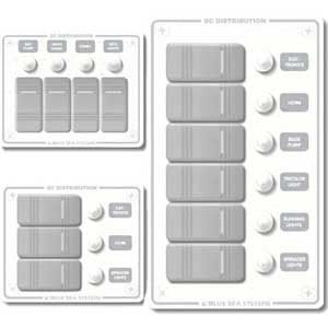 Blue Sea Systems DC Water Resistant Panels - W/r DC Panel 4POS Horz White | 8272