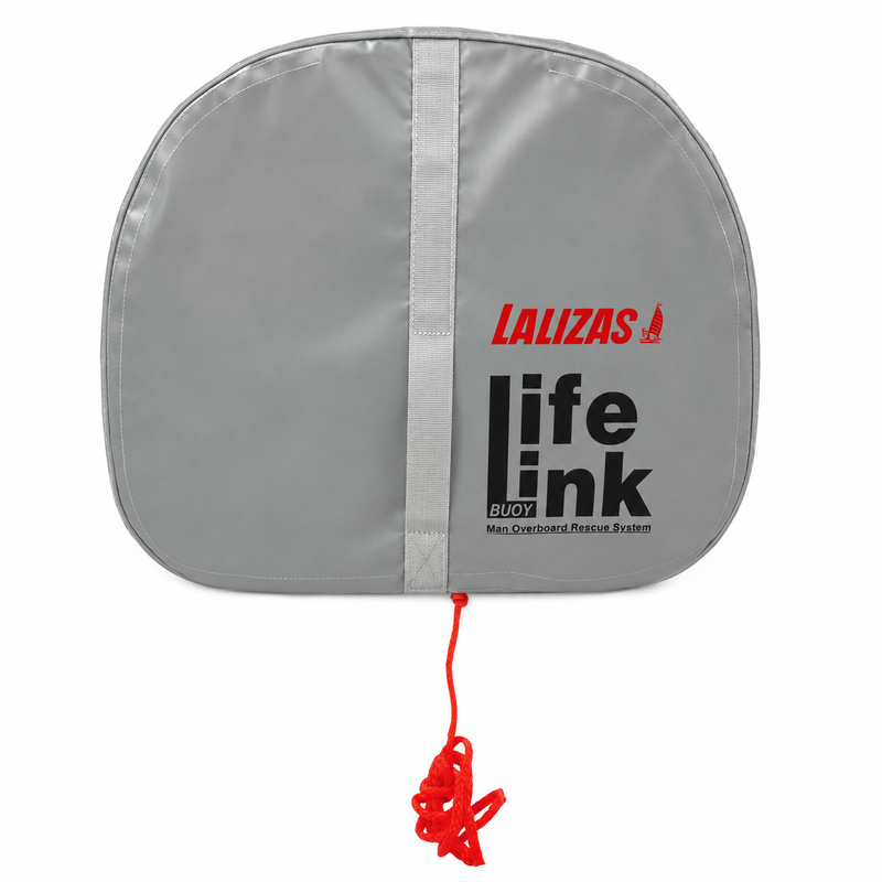 LALIZAS Horseshoe Lifebuoy Quick RD Set Orange with Light 71325, 30m Rope & Case